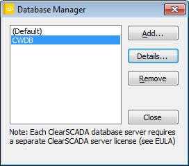 Added Database Instance to Database Manager