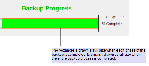 Rectangle is drawn at full size when the backup is 100% complete