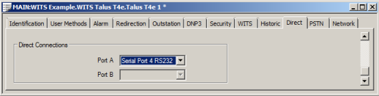 WITS Outstation Form > Direct tab > Direct Connections