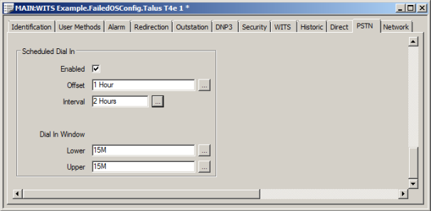 WITS Outstation Form - Scheduled Dial In and Dial In Window